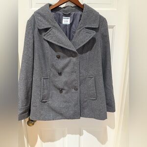 Old Navy Gray Double-Breasted Pea Coat